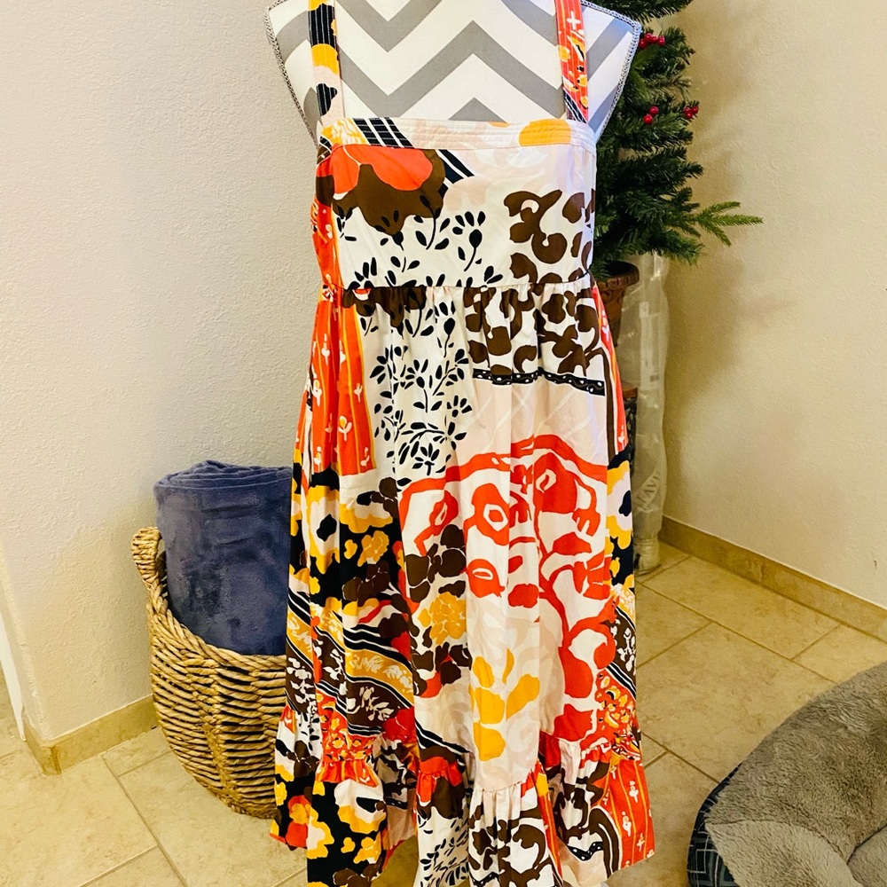 J Crew Riatti Coral Midi Dress 12